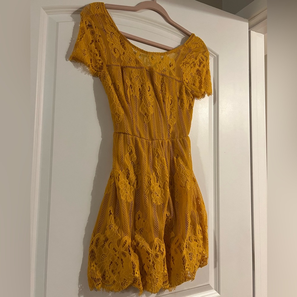 Yellow Charlotte Russe Dress (Small)